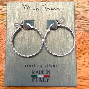 NWT Mia Fiore Sterling Silver Hoops